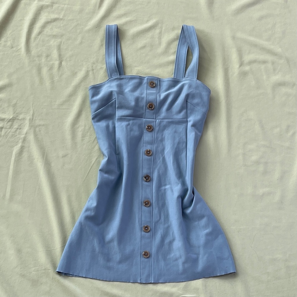 urban outfitters light blue button dress